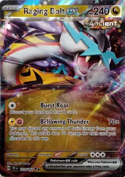 123/162 RAGING BOLT EX DOUBLE RARE TEMPORAL FORCES POKEMON CARD - Image 1
