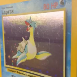 Pokemon Lapras 10/62 Fossil Holo Rare 80HP Unlimited TCG Card English - Image 3