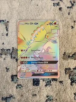 Ho-Oh GX SM80 English Holo Card. Jumbo Oversided Sm80 Black Star Promo. - Image 1
