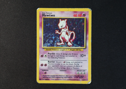 Mewtwo 10/102 Holo Shiny Rare Pokemon TCG Card Base Set 1 1999 Heavy Play - Image 1