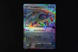 Terapagos ex 128/142 Holo Shiny Pokemon Shiny TCG Card Stellar Crown NEAR MINT - Image 1