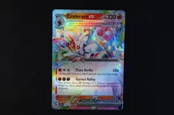 Cinderace ex 028/142 Holo Shiny Pokemon Shiny TCG Card Stellar Crown NEAR MINT - Image 1