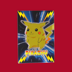 PIKACHU--JAPANESE MEIJI EMBOSSED PROMO FOIL POKEMON CARD - Image 1