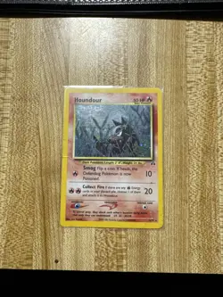 Pokemon TCG Houndour Neo Discovery Holo Rare Card 5/75 Swirl Unlimited - Image 1