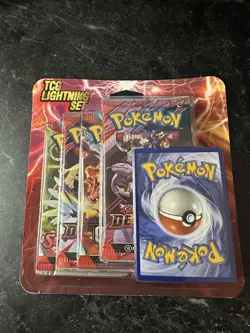 Pokemon TCG Lightning Set 4 Packs + 1 Bonus Card! Brand New/Sealed! 🔥 - Image 1