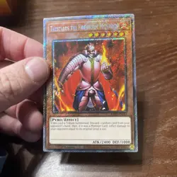 Yu-Gi-Oh! Thestalos the Firestorm Monarch Platinum Secret Rare Card RA03-EN143 - Image 2