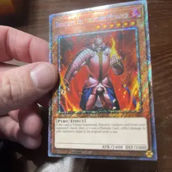 Yu-Gi-Oh! Thestalos the Firestorm Monarch Platinum Secret Rare Card RA03-EN143 - Image 4
