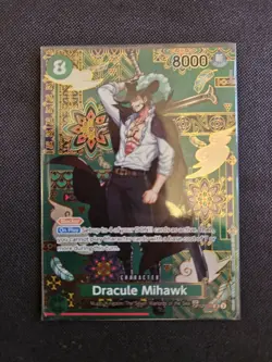 One Piece TCG OP14 Dracule Mihawk Special Print SP OP14 AA Card Game CCG ENG - Image 1