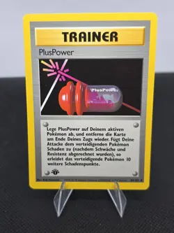 Pokemon Card - 1st Edition PlusPower (84/102) German Base Set 1999 ***EXC*** - Image 1
