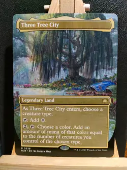 Three Tree City (Borderless) 0338 - Bloomburrow - Rare - NM (See pics) MTG - Image 1