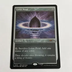 Mtg Lotus Petal Promo 30th edition NM Magic The Gathering P0001 Birthday ENGLISH - Image 1