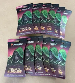 MTG: Throne of Eldraine Collector Retail Packs (Qty 12) - same as Collector Box - Image 1