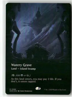 Watery Grave (Borderless) 339 NM Foil MTG Edge of Eternities Magic - Image 1