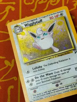 POKEMON TCG WIGGLYTUFF 19/130 HOLO RARE EXCELLENT BASE SET 2 - Image 3