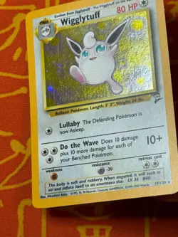 POKEMON TCG WIGGLYTUFF 19/130 HOLO RARE EXCELLENT BASE SET 2 - Image 5