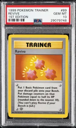 1999 POKEMON BASE SET 1ST EDITION #89 REVIVE PSA 10 - Image 1