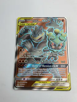 Pokemon TCG Marshadow & Machamp GX Tag Team Full Art Unbroken Bonds 198/214 NM - Image 1