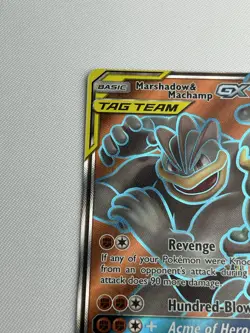 Pokemon TCG Marshadow & Machamp GX Tag Team Full Art Unbroken Bonds 198/214 NM - Image 3