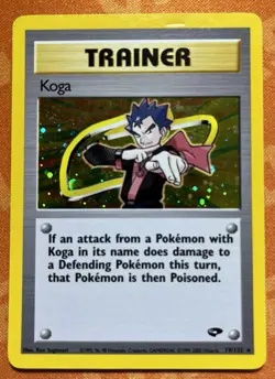 Pokemon Trainer Koga Holo 19/132 Gym Challenge Rare - Image 1
