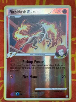 POKEMON TCG RAPIDASH 47/111 REVERSE HOLO EXCELLENT RISING RIVALS - Image 1