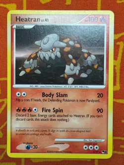 POKEMON TCG HEATRAN 1/17 NON HOLO RARE LIGHT PLAY POP SERIES 8 - Image 1