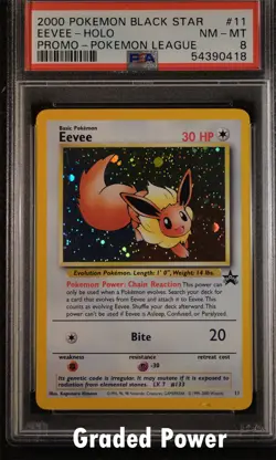 Promo Eevee Black Star Promo PSA 8 HOLO #11 Pokemon - Image 1