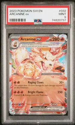 2023 Pokemon SVI EN Scarlet & Violet Base Set Arcanine ex 032/198 PSA 9 - Image 1