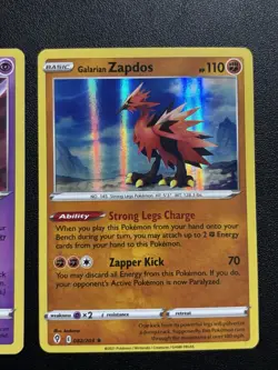 (3) Pokemon Evolving Skies Galarian Collection: Articuno, Zapdos, & Moltres NM - Image 4
