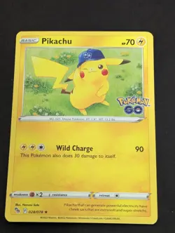 Pikachu (28) Holo Rare Pokemon GO 028/078 NM - Image 1