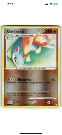 Quilava Mysterious Treasures Uncommon,Reverse Holo Pokemon Lightly played - Image 1