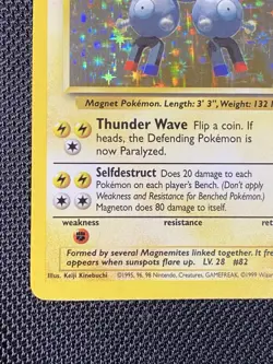 Magneton 9/102 Holo Base Set Rare Unlimited Pokemon TCG - Image 5
