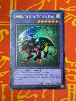 YUGIOH CHIMERA THE FLYING MYTHICAL BEAST COLLECTORS RARE 1ST NM MZMI-EN040 - Image 1