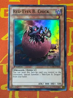 YUGIOH RED-EYES B. CHICK SUPER RARE 1ST EDITION NM LCJW-EN018 - Image 1
