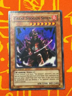 YUGIOH GREAT SHOGUN SHIEN SUPER RARE 1ST EDITION NEAR MINT STON-EN013 - Image 1