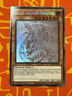 YUGIOH DARK ARMED DRAGON GHOST RARE 1ST EDITION NEAR MINT GFP2-EN179 - Image 1