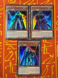 YUGIOH LEGENDARY KNIGHT SET TIMAEUS/CRITIAS/HERMOS ULTRA NM DRL3-EN041/56/62 - Image 1