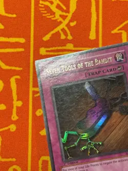 YUGIOH SEVEN TOOLS OF THE BANDIT ULTRA RARE 1ST EDITION HEAVY PLAY MRD-129 - Image 3