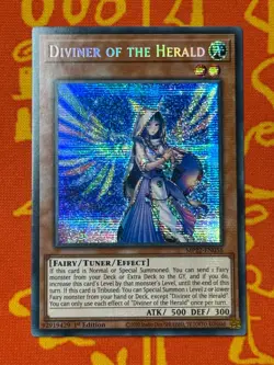 YUGIOH DIVINER OF THE HERALD SECRET RARE 1ST EDITION NM MP22-EN056 - Image 1
