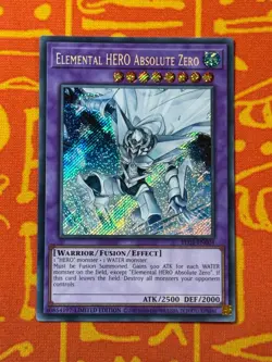 YUGIOH ELEMENTAL HERO ABSOLUTE ZERO SECRET RARE NM BLC1-EN004 - Image 1