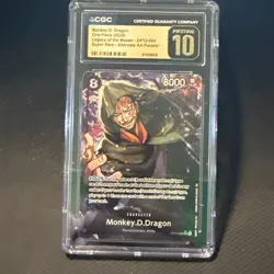 One Piece CCG Monkey D. Dragon OP12-094 Legacy of the Master CGC PRISTINE 10 - Image 1