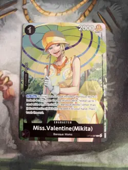 Miss. Valentine (Mikita) OP14-087 Alternate Art Promo One Piece - Image 1