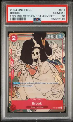 PSA 10 Brook 1st Anniversary ST01-011 One Piece Promo English Gem Mint - Image 1
