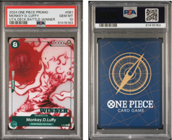 2024 ONE PIECE PROMOS #061 MONKEY D. LUFFY UTA DECK BATTLE-WINNER PSA 10 - Image 1