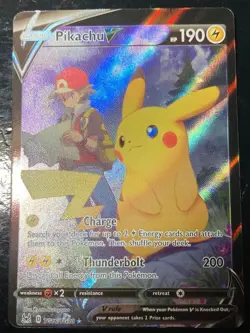 Red Pikachu V TG16/TG30 Lost Origin Alternate Art Rare Pokemon Card Misprint V43 - Image 1