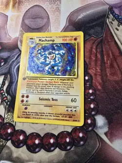 Pokemon TCG Cards 1st Edition Machamp 8/102 Base Set Holo Rare MP - Image 2