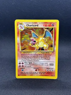 Pokemon TCG Charizard 1999 Holo Rare Card 4/102 Base Set Unlimited SUPER CLEAN - Image 2