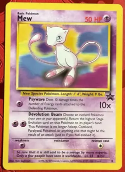 Pokemon TCG Mew 8 Black Star Promo Non-Holo Vintage Card - Image 1