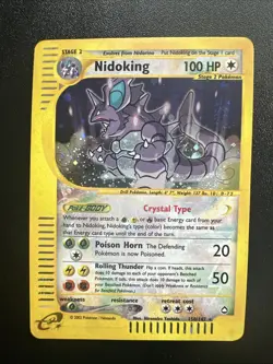 Crystal Nidoking Aquapolis 150/147 NM EREADER Holo Ungraded Pokemon Card - Image 1