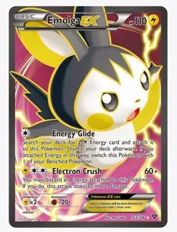 Pokemon Emolga EX 143/146 XY Ultra Rare Full Art Holo Card English TCG - Image 1
