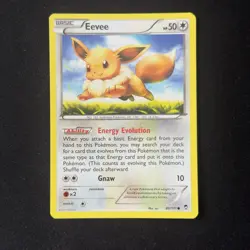 Eevee 80/111 Common XY - Furious Fists Pokemon Card English - Image 1